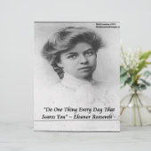 Eleanor Roosevelt "Do Something Scary" Quote (Standing Front)