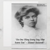 Eleanor Roosevelt "Do Something Scary" Quote (Front/Back)