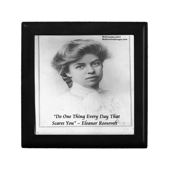 Eleanor Roosevelt "Do Something Scary" Quote Gift Box (Front)