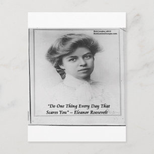 Eleanor Roosevelt "Do Something Scary" Quote Postcard