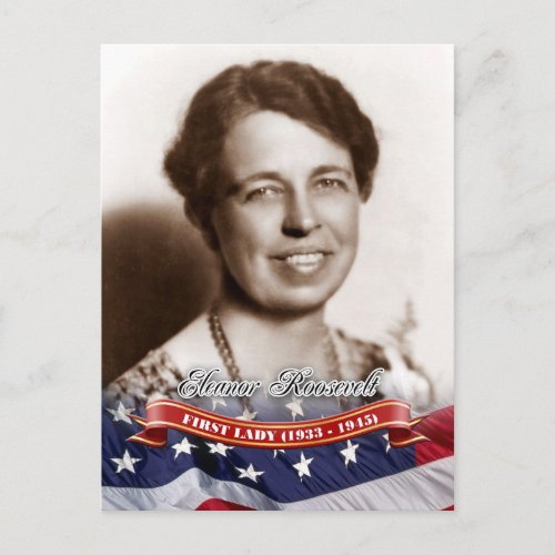 Eleanor Roosevelt First Lady of the US Postcard