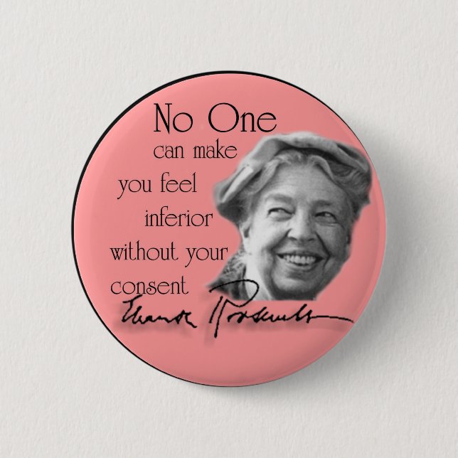 Eleanor Roosevelt - First Lady of the World Pinback Button (Front)