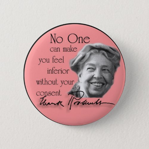 Eleanor Roosevelt _ First Lady of the World Pinback Button