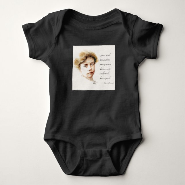 Eleanor Roosevelt & Great Minds Quote  Baby Bodysuit (Front)