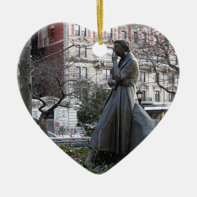 Eleanor Roosevelt Monument Ceramic Ornament (Front)