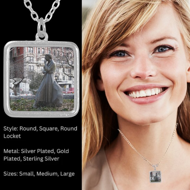 Eleanor Roosevelt Monument Silver Plated Necklace (Eleanor Roosevelt Monument Silver Plated Necklace)