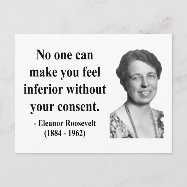 Eleanor Roosevelt Quote 1b Postcard (Front)
