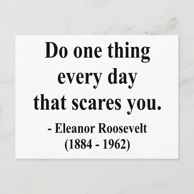 Eleanor Roosevelt Quote 2a Postcard (Front)