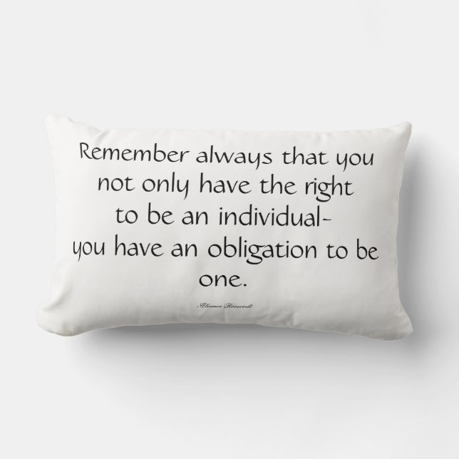 Eleanor Roosevelt Quote Pillow (Front)