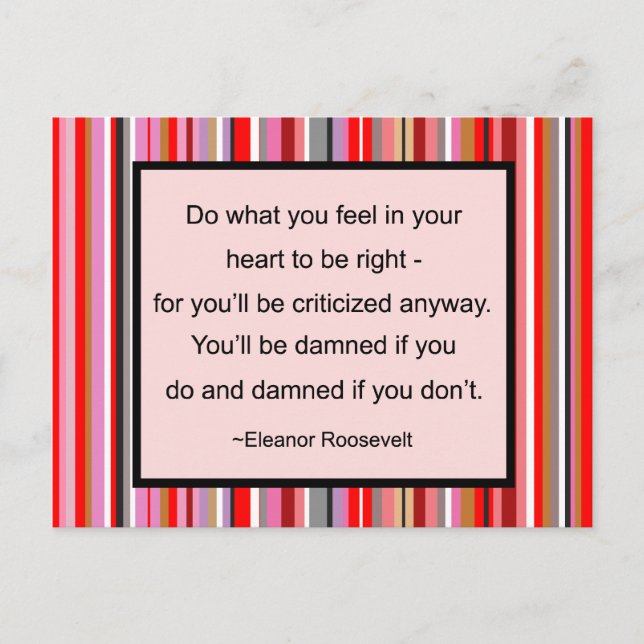 Eleanor Roosevelt Quote Postcard (Front)