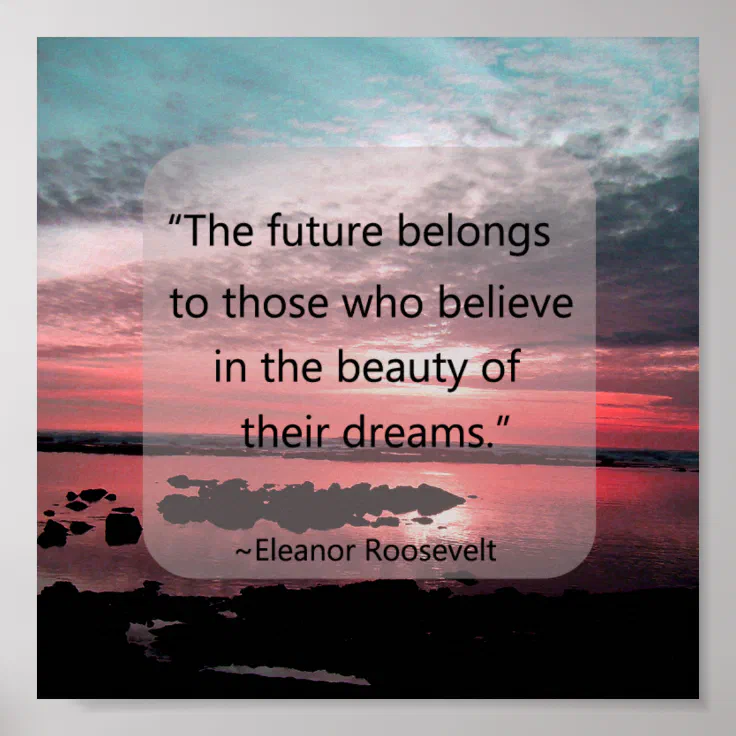 Eleanor Roosevelt Quote Poster | Zazzle