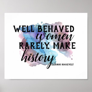 Eleanor Roosevelt quote poster on women