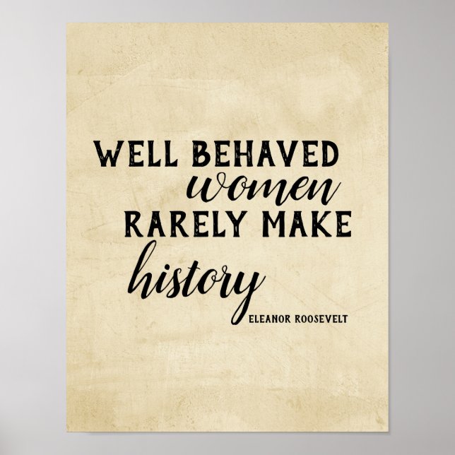 Eleanor Roosevelt quote poster on women (Front)