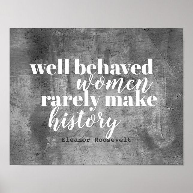 Eleanor Roosevelt quote poster on women (Front)