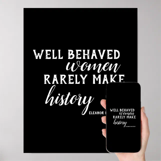 Eleanor Roosevelt Quote Poster On Women Zazzle 6139