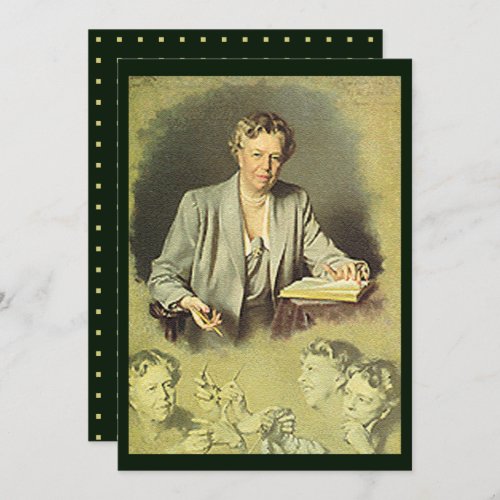 Eleanor Roosevelt White House Portrait Flat Card