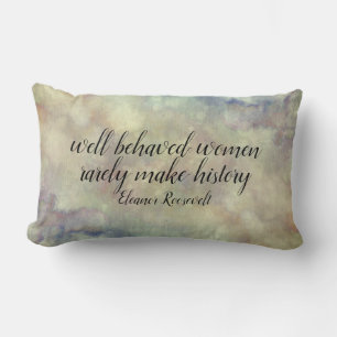 Eleanor Roosevelt women quote home decor Lumbar Pillow