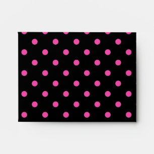 Eleant pink polka dots black envelops. envelope