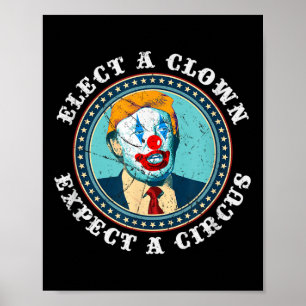Elect A Clown Expect A Circus T Shirt Anti-trump S Poster