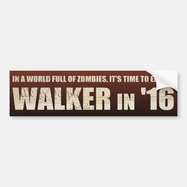 Elect a Walker '16 - Bumper Sticker (Front)