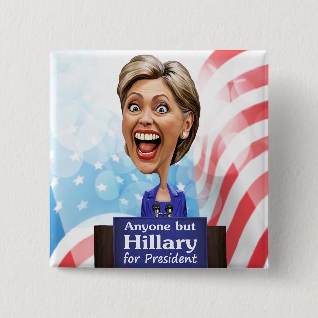 Elect Anyone But Hillary for President in 2016 Button (Front)