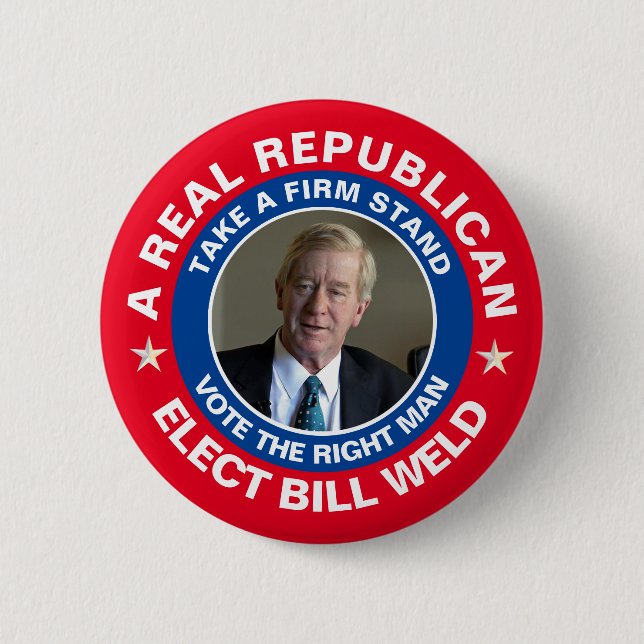 Elect Bill Weld Button (Front)