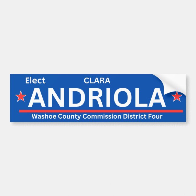 Elect Clara Anndriola  Bumper Sticker (Front)