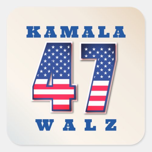 Elect Madam President Harris Vote Walz VP Square Sticker