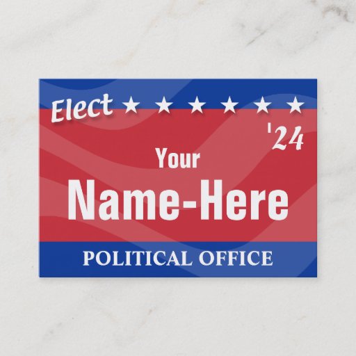 Customizable ELECT - Political Campaign Business Card Template