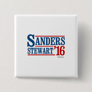 Elect Sanders Stewart 2016 Pinback Button