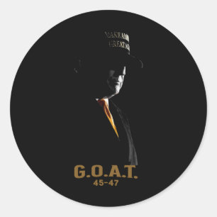 Elect The Goat Donald Trump 2024 45 47 Silhouette  Classic Round Sticker