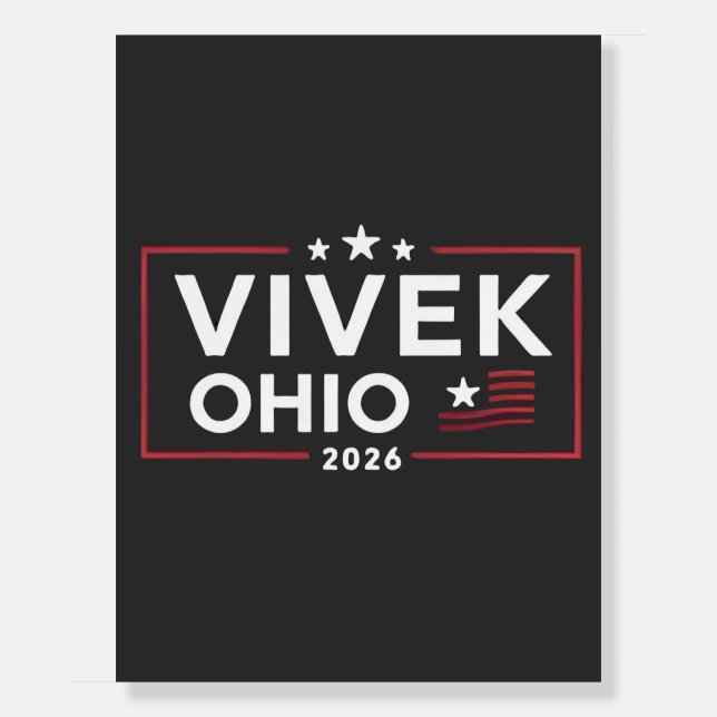 Elect Vivek Ramaswamy for Governor of Ohio 2026 Foam Board (Front)