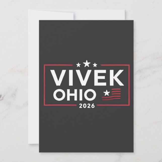 Elect Vivek Ramaswamy for Governor of Ohio 2026 Invitation (Front)