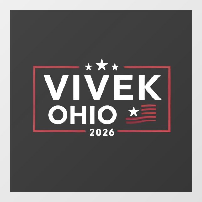 Elect Vivek Ramaswamy for Governor of Ohio 2026 Window Cling (Sheet)