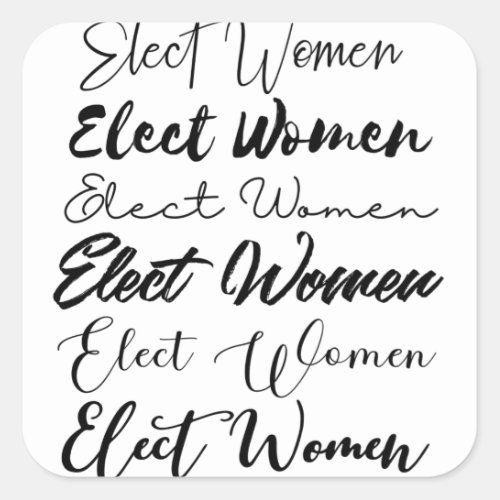 Elect Women Square Sticker