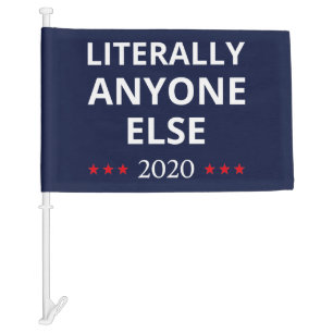 Election 2020, Anti-Trump - Anyone Else II Car Flag
