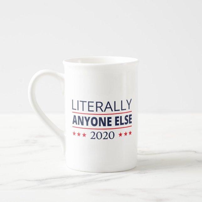 Election 2020, Anti-Trump - Anyone Else III Bone China Mug (Left)
