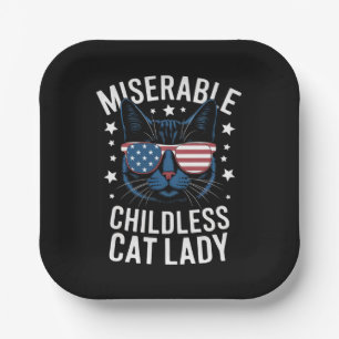 Election 2024 Childless Cat Lady Feminist Voting Paper Plates