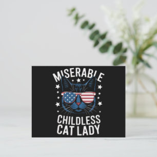 Election 2024 Childless Cat Lady Feminist Voting  Postcard