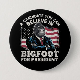 Election 2024 Funny Vote Sasquatch USA Button