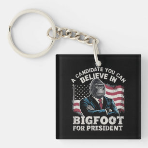 Election 2024 Funny Vote Sasquatch USA Keychain
