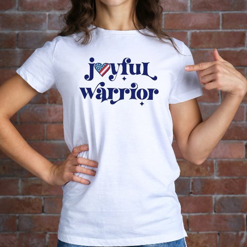 Election 2024 Kamala Joyful Warrior USA Flag Heart T_Shirt