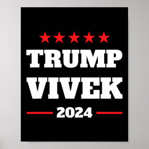 Election Bold Proud Pro Donald Trump Vivek 2024 Poster