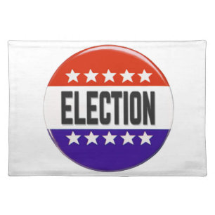Election Button Cloth Placemat