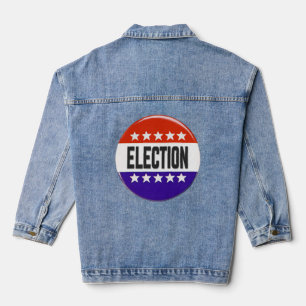Election Button Denim Jacket