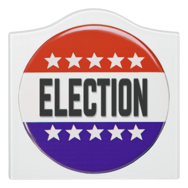 Election Button Door Sign (Large Crest Front)