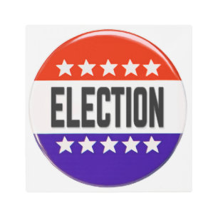 Election Button Metal Print