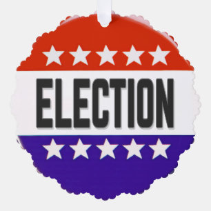 Election Button Ornament Card