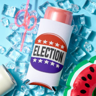 Election Button Seltzer Can Cooler