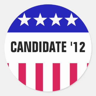 Election Campaign Classic Round Sticker